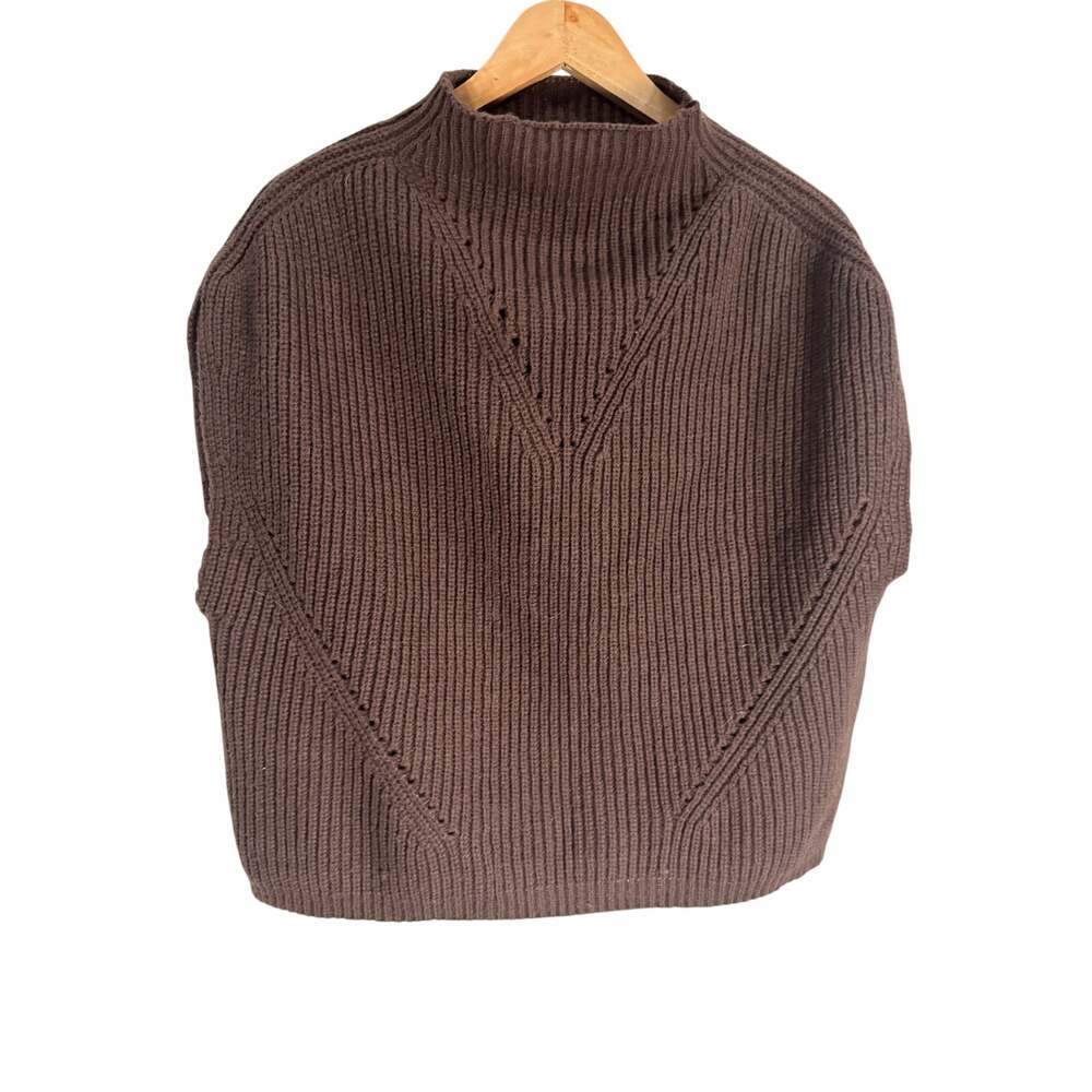 THML Sleeveless Chocolate Brown Sweater